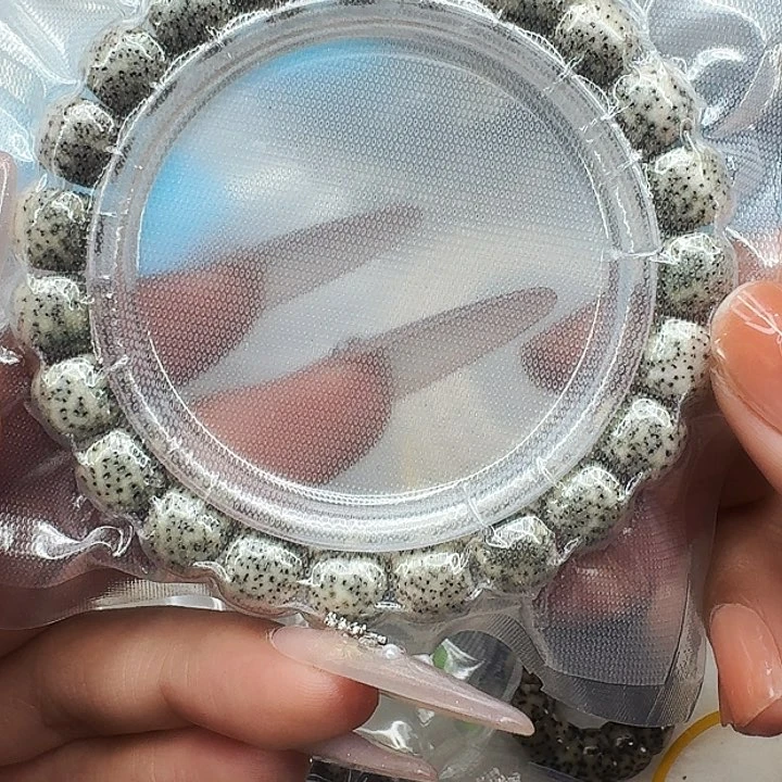 星月菩提手串467高端卡姿兰绿包白星月菩提10桶单圈