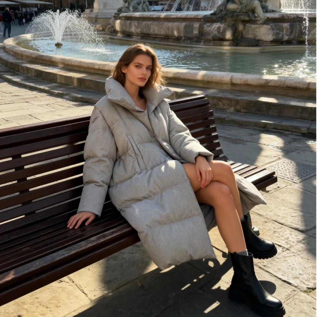 进口 羊毛 鹅绒服  YRF0045