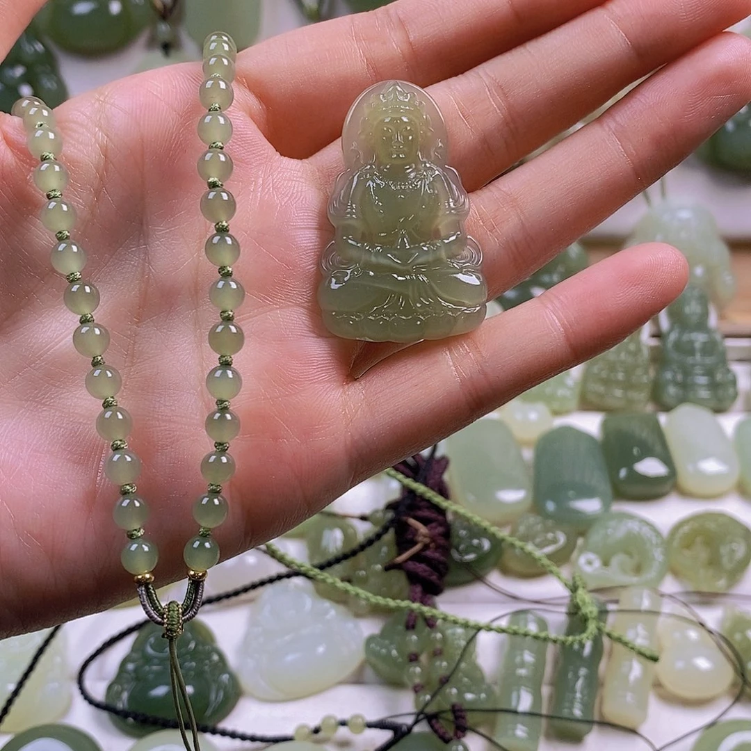 @***）和田玉未镶嵌颈饰