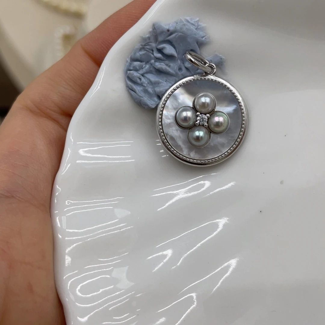 海水珍珠颈饰银S925镶嵌