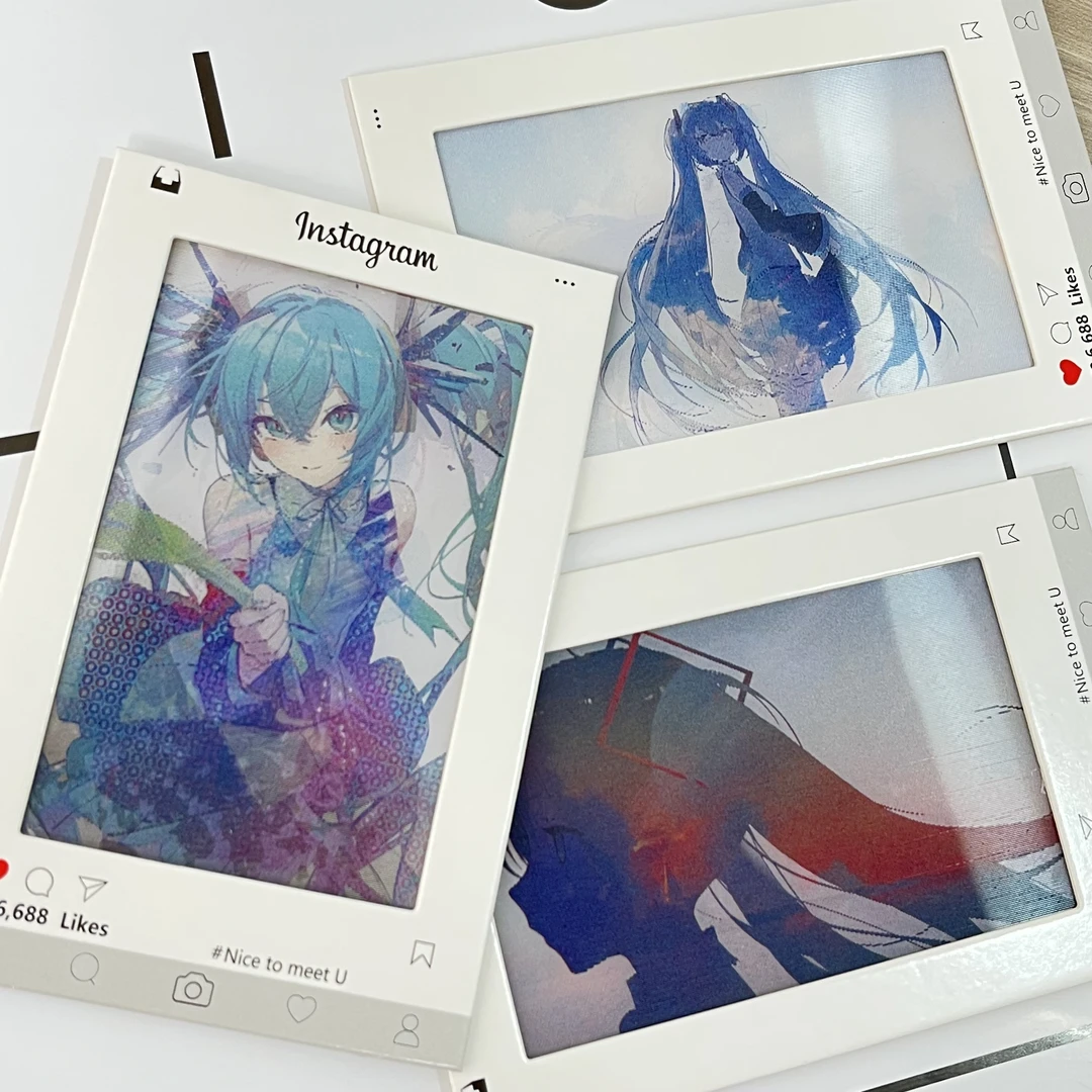初音未来多变彩幻光栅卡不同miku变换送朋友生日礼物『画师：kieed』