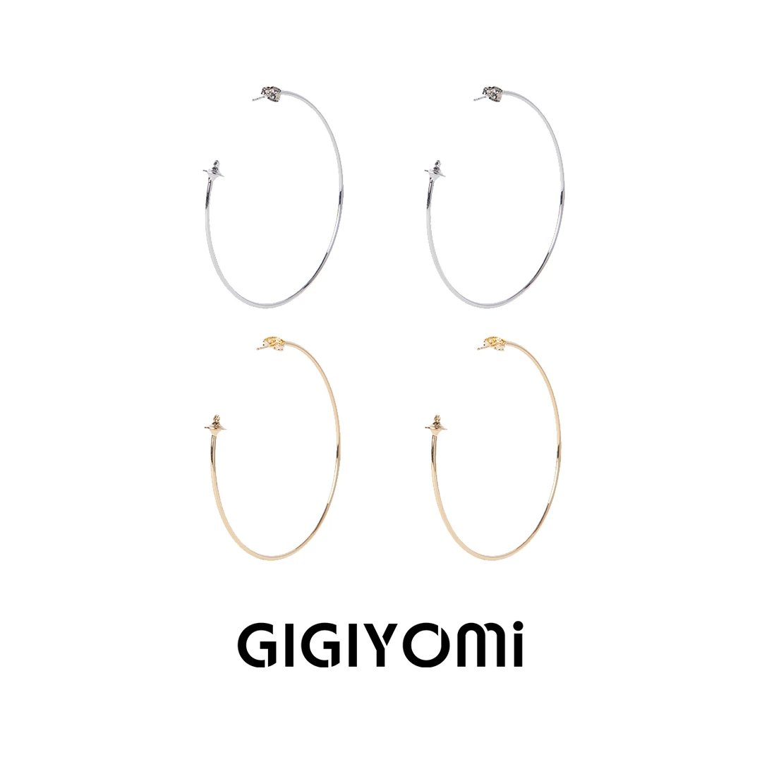 GIGIYOMi 铜合金耳饰 小众设计原创高级感飞碟气质大耳圈圈耳环女