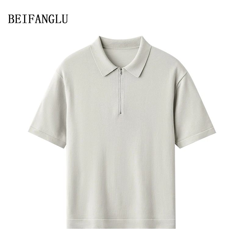 北方鹿 莱赛尔棉桑蚕丝夏季男装POLO领针织短袖32051