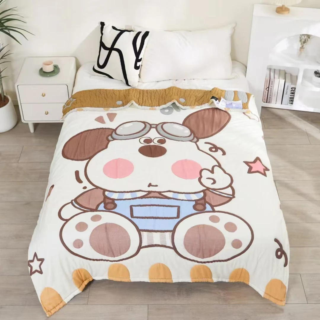 哇塞狗泡芙被1.5*2纯棉a类卡通四季通用