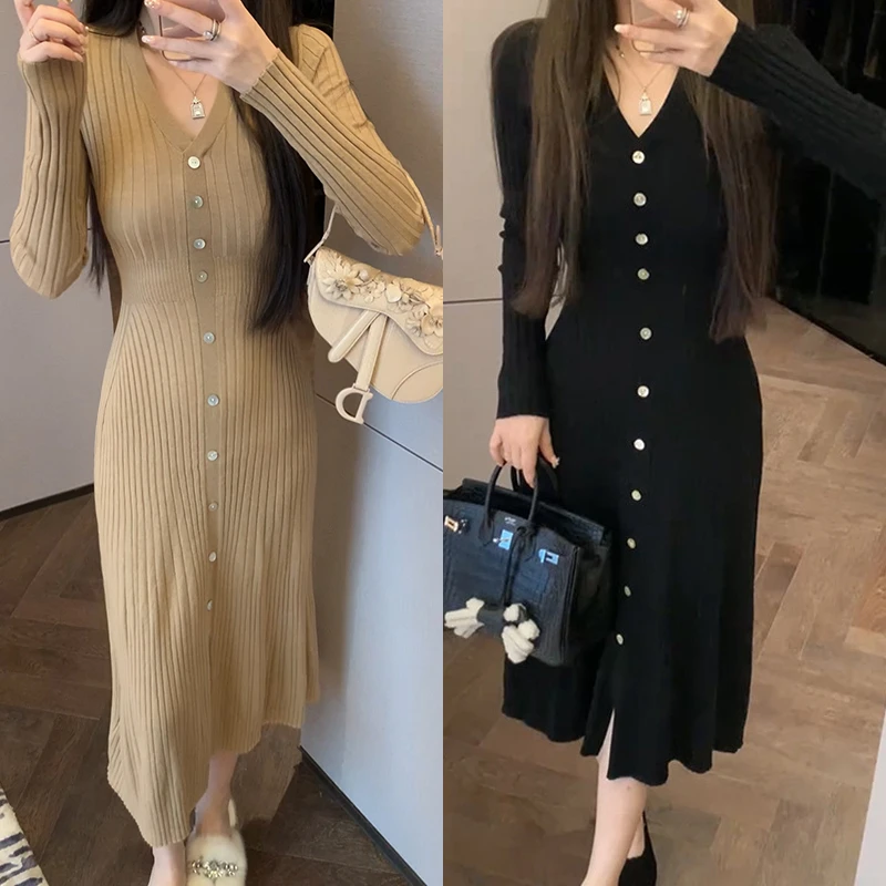 【mimius】&游鹿鹿法式针织长款连衣裙 汉服() WF12115