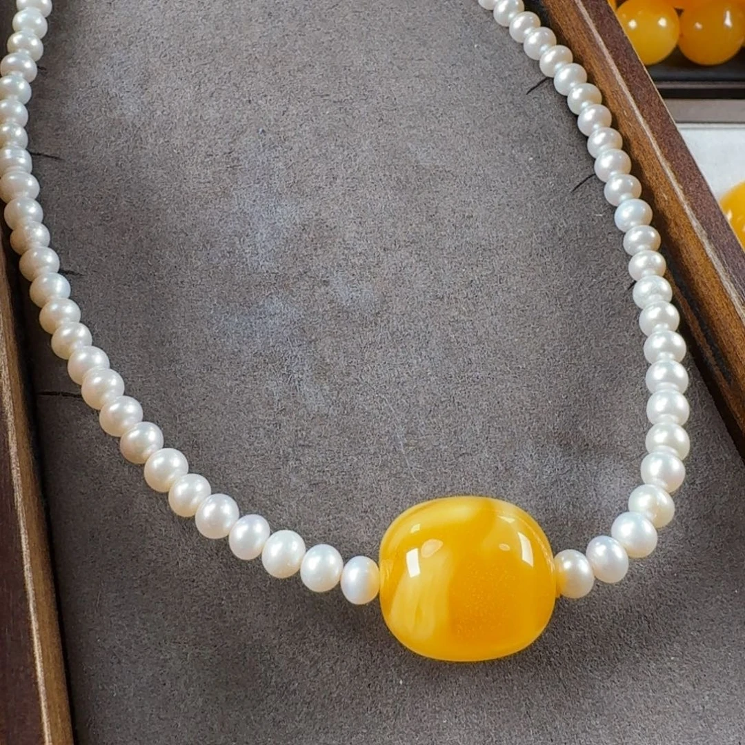 蜜蜡未镶嵌毛衣链