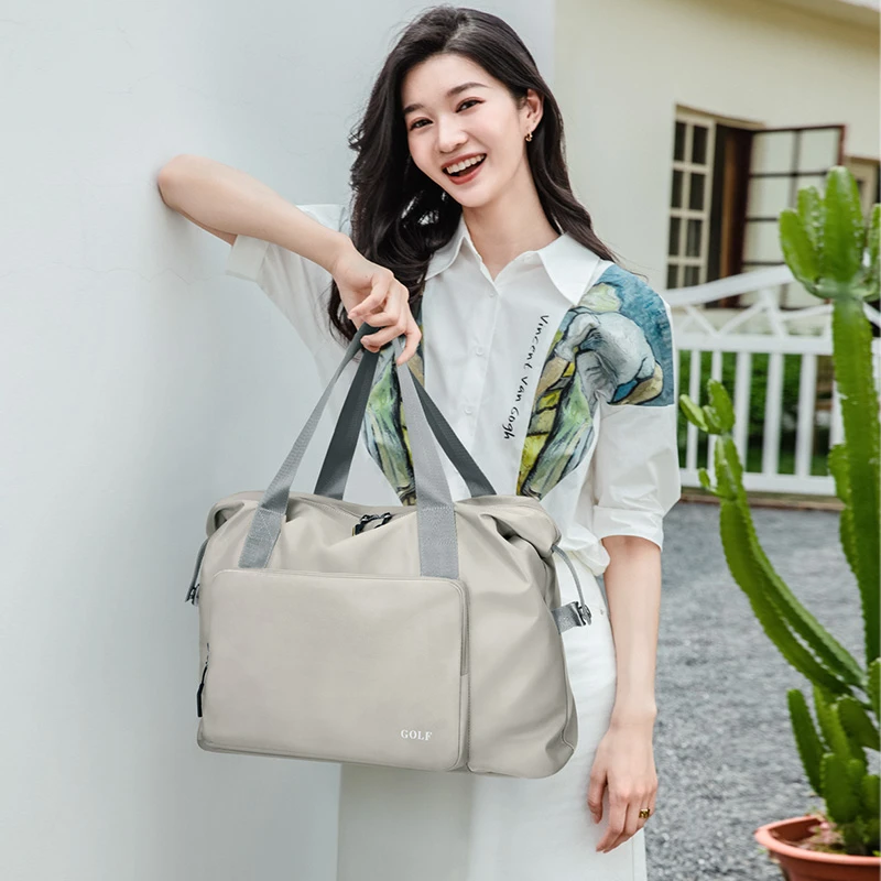 GOLF/高尔夫折叠旅行包情侣款休闲大容量健身包短途出差手提袋男