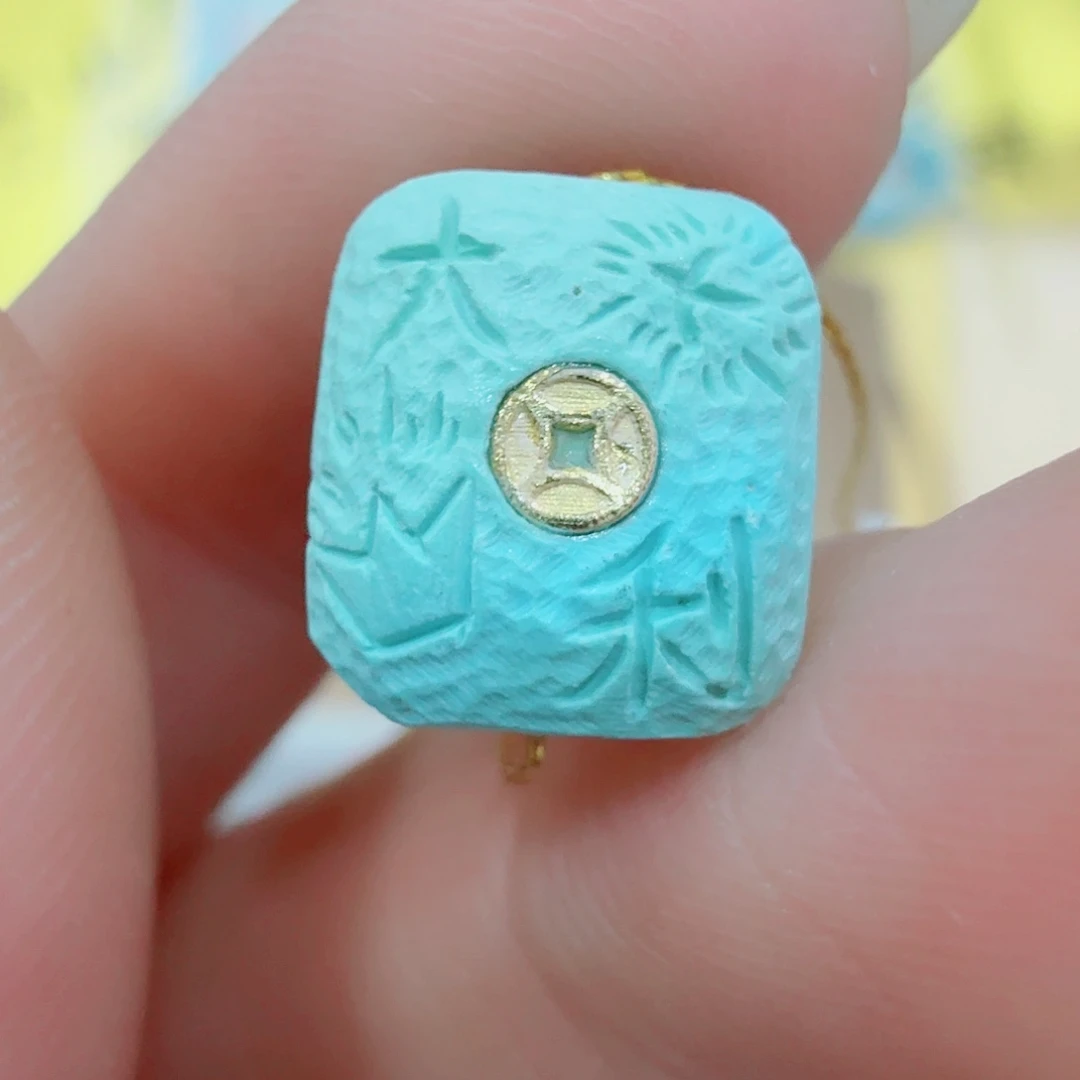 18K金镶嵌绿松石珠宝奇石