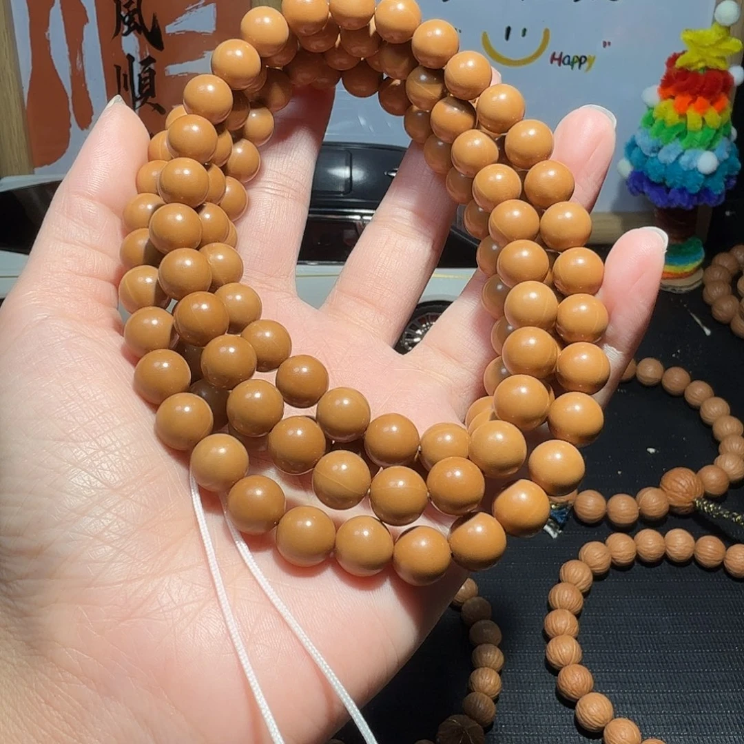 核桃原皮原色全品正圆光珠