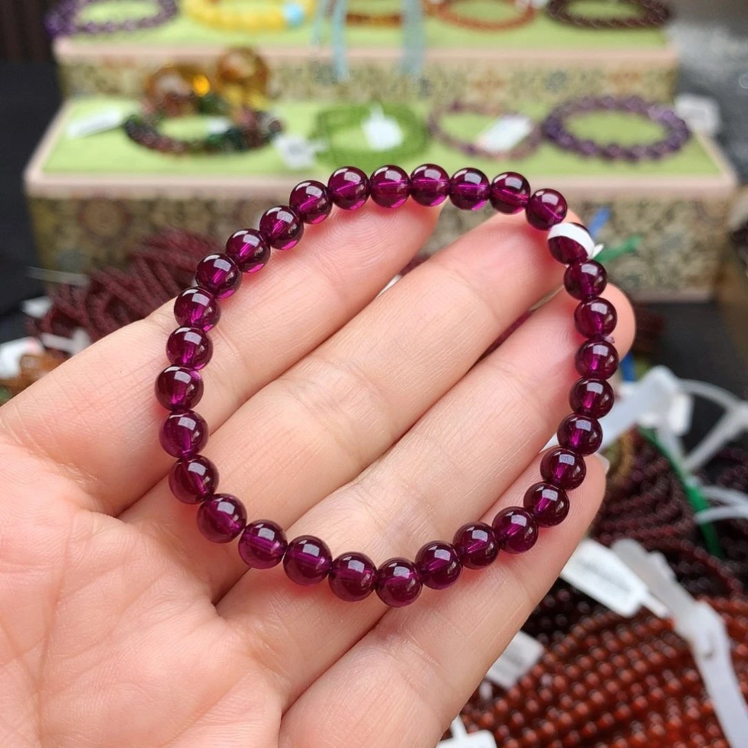 手串石榴石未镶嵌手串6.2