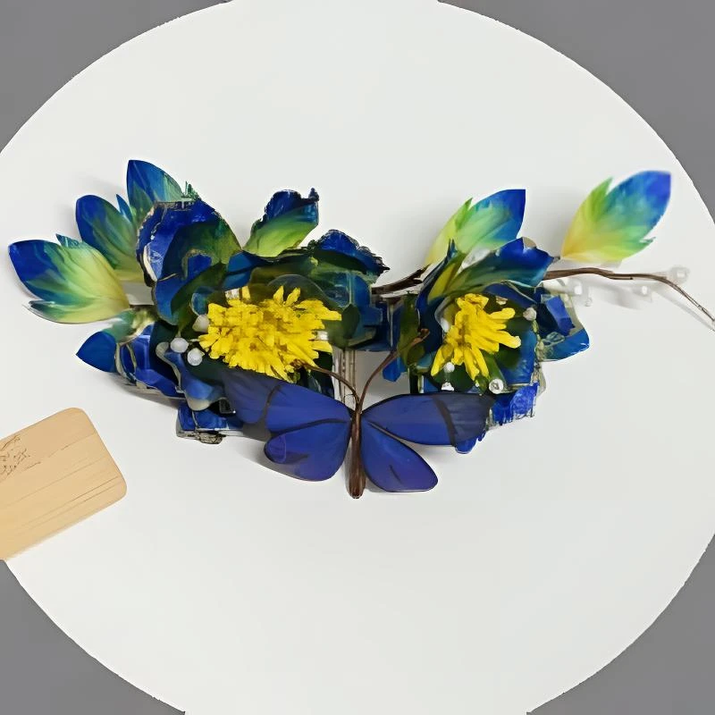 慕绒家 非遗绒花古风发簪 手工制作默认微瑕