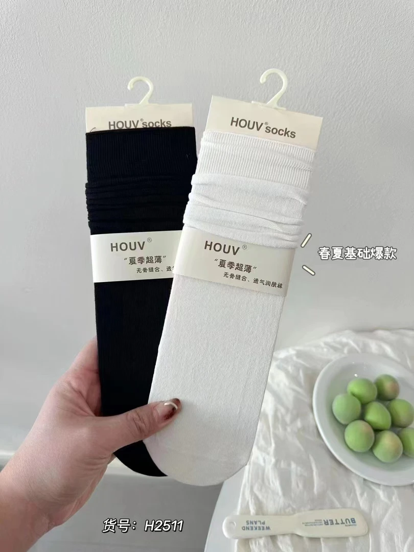 南业女士时尚无骨堆堆袜小腿袜5双装