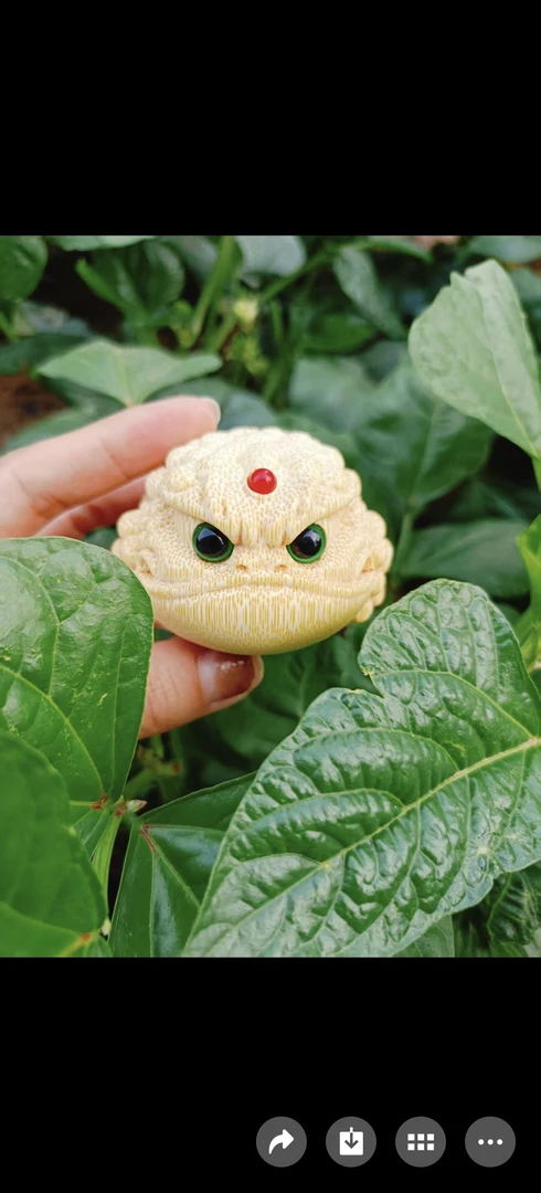 实心竹可爱龙血金丝竹金蟾雕刻陶瓷恶霸金蝉动物创意小号纯手工