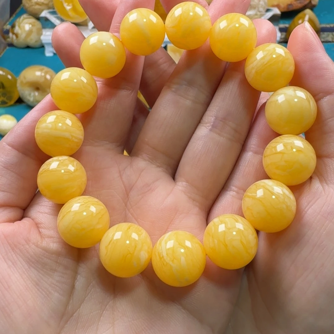 未镶嵌琥珀手链蜜蜡