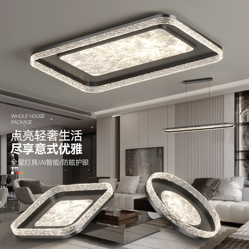 客厅灯圆形大气上档次意式客厅护眼家用吸顶灯卧室灯中山灯具灯饰