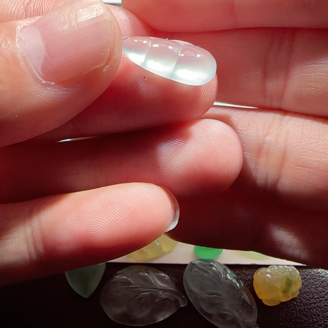 定制翡翠未镶嵌缅甸天然翡翠福豆