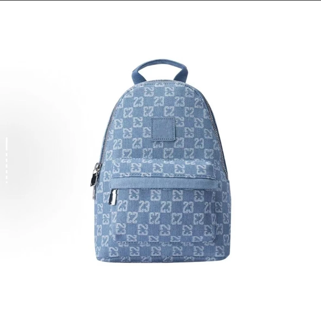 (牛仔蓝)双肩包男女运动户外百搭简约潮流韩版双肩背