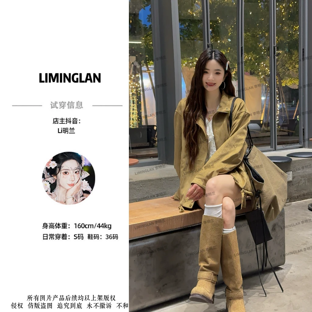 李明兰秋季新款长袖单排扣秋冬短外套ins春秋韩版网红Y5008