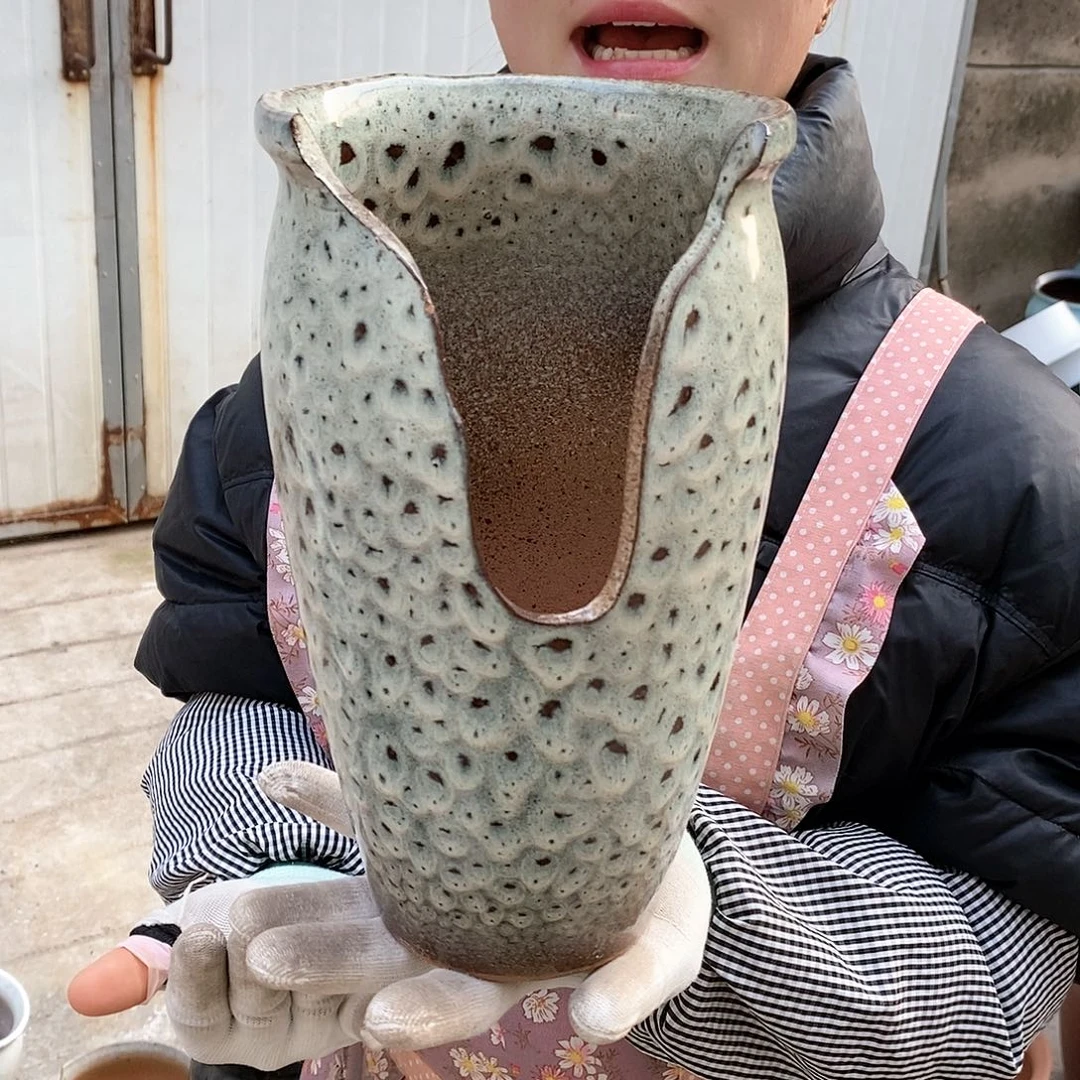 紫砂花盆瑕疵口15高25瑕疵