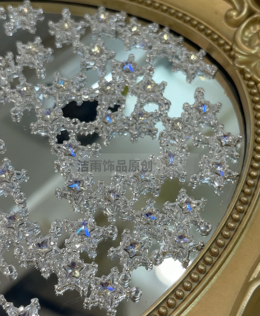 (洁雨饰品 DIY)  P872 铜合金神秘极光色五角星diy挂坠