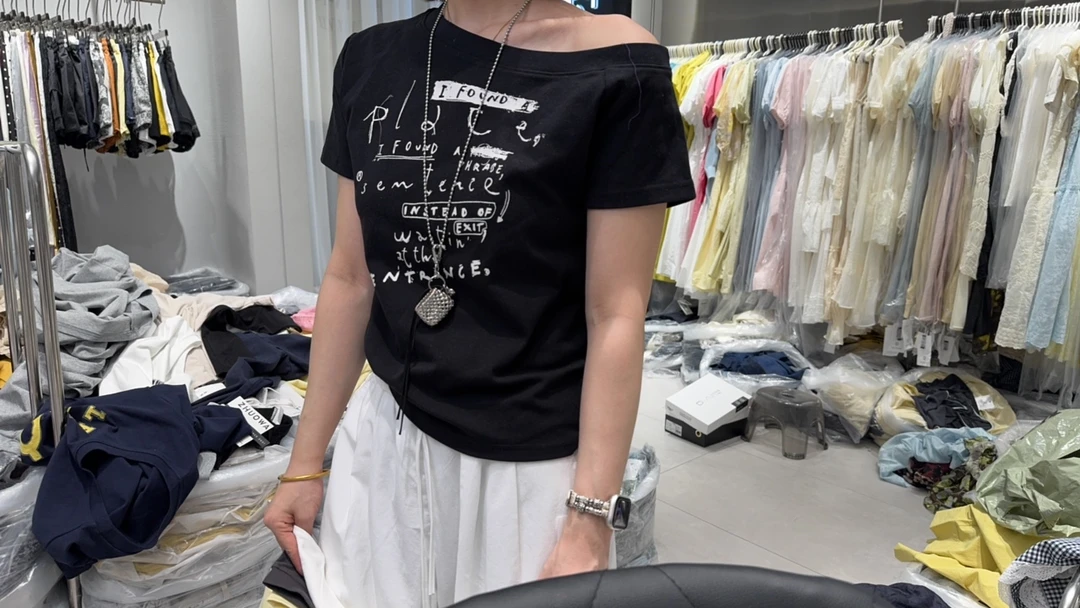 抗皱老钱风宽松型短袖抗起球T恤百搭圆领春夏潮流韩版印花