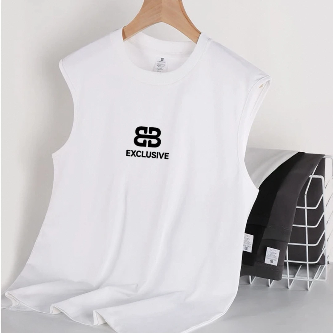 2025夏季时尚百搭男女同款印花背心无袖T恤