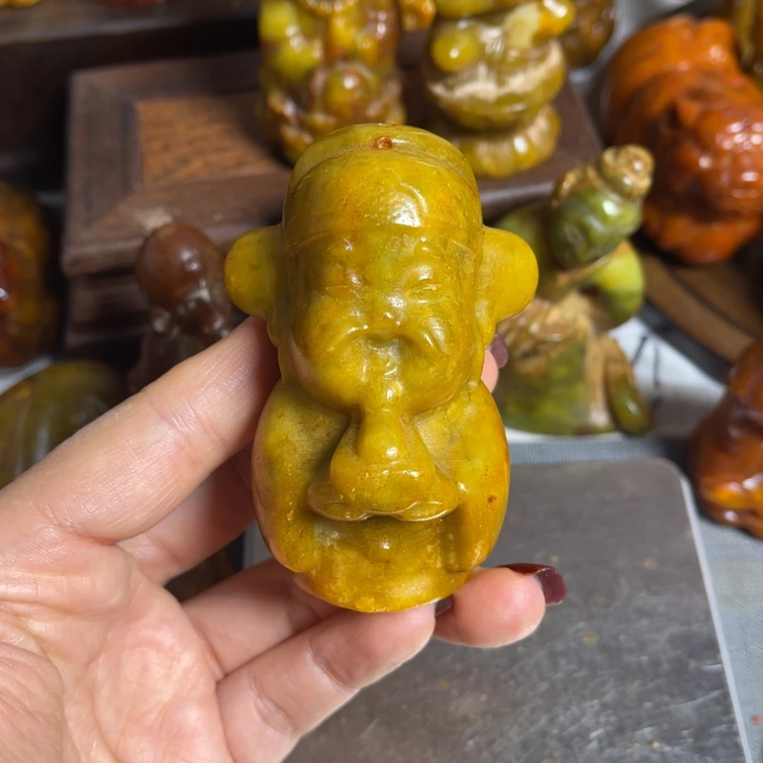 蛇纹石玉合金颈饰