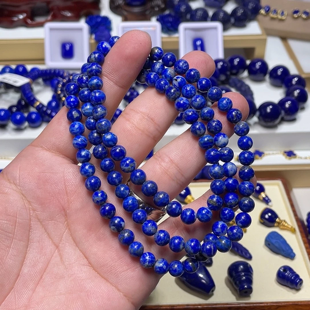 青金石未镶嵌入门级佛珠108颗6mm