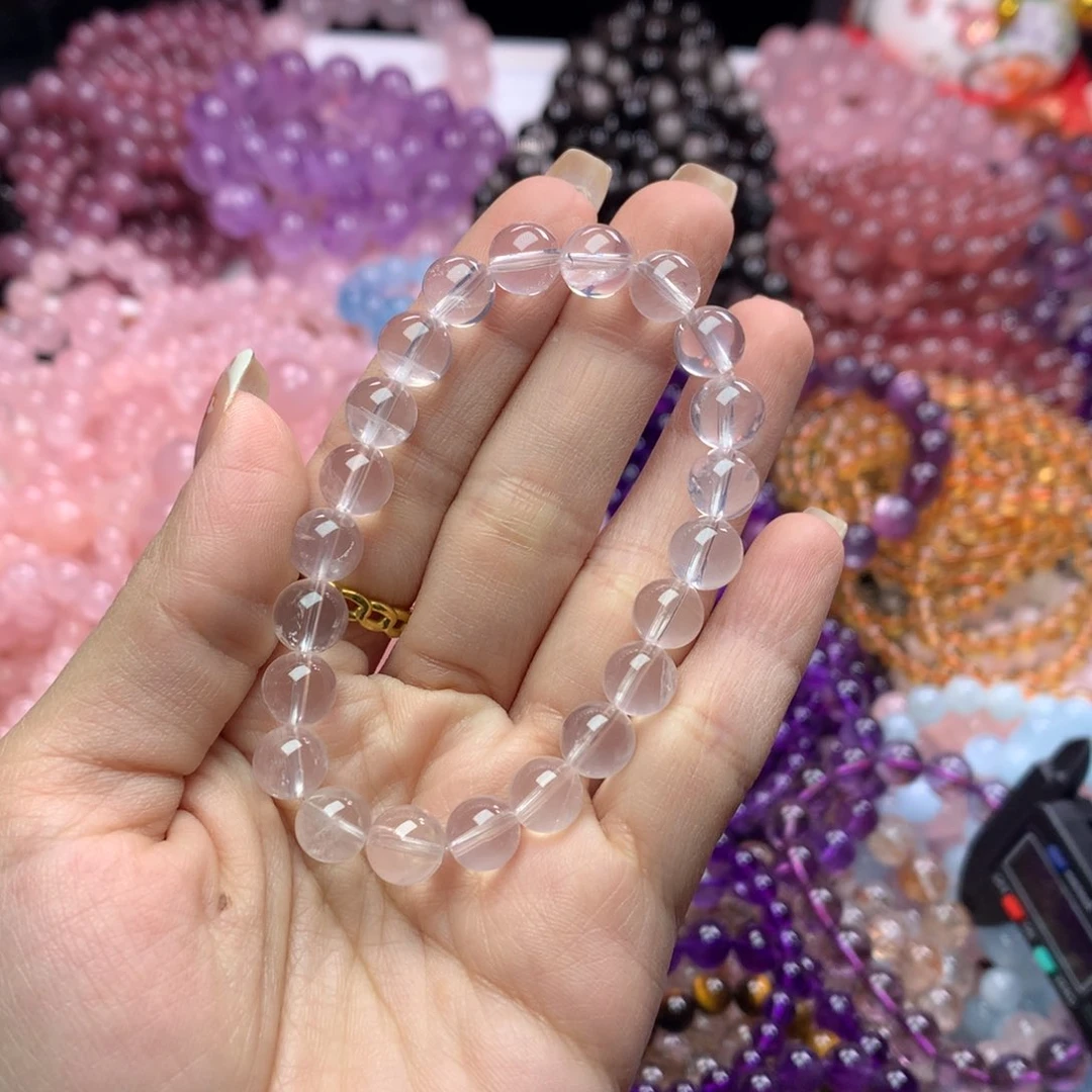 水晶手链未镶嵌莫粉卡8