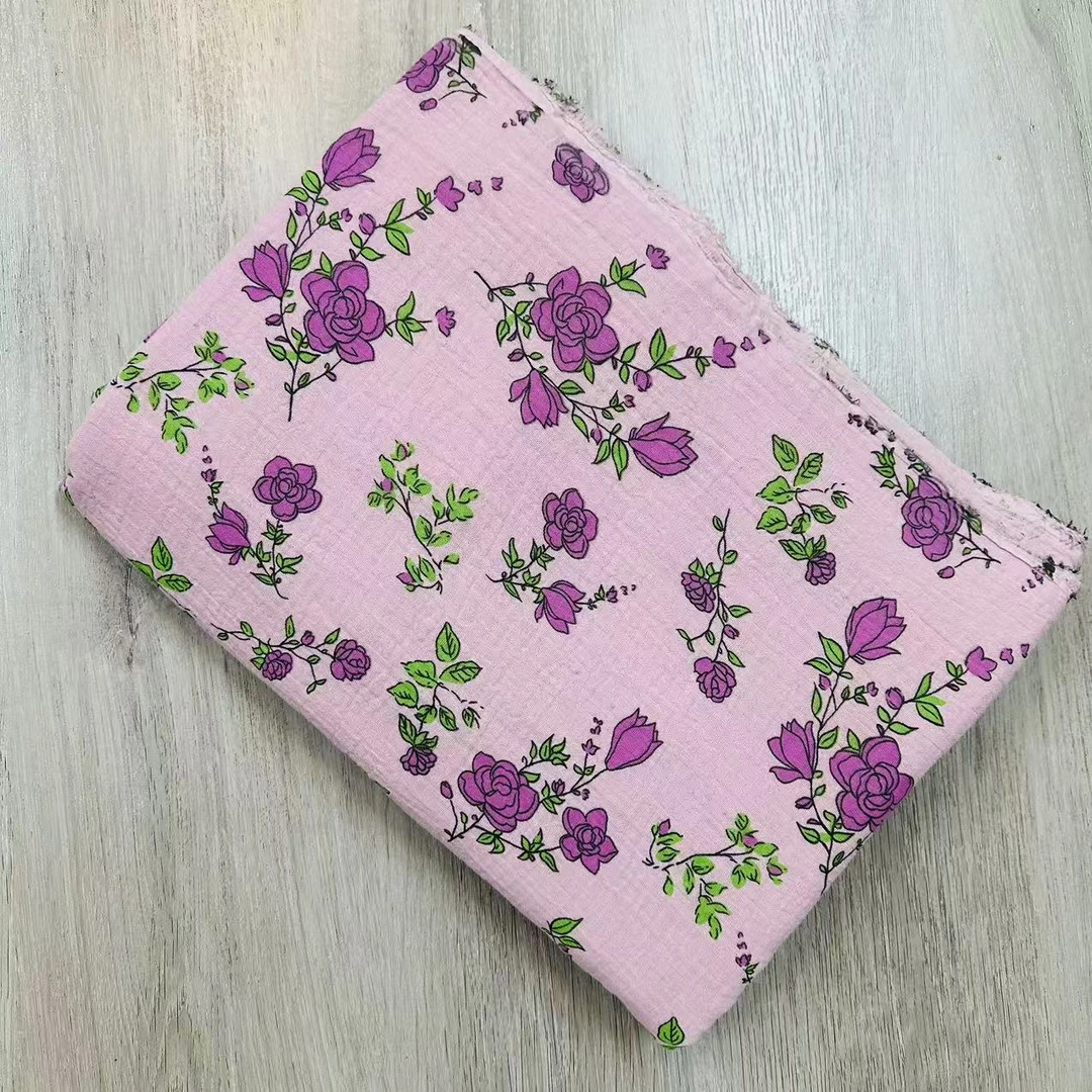 【微瑕】紫苏-亮紫色裁剪毛边纯棉床单2*1.5米