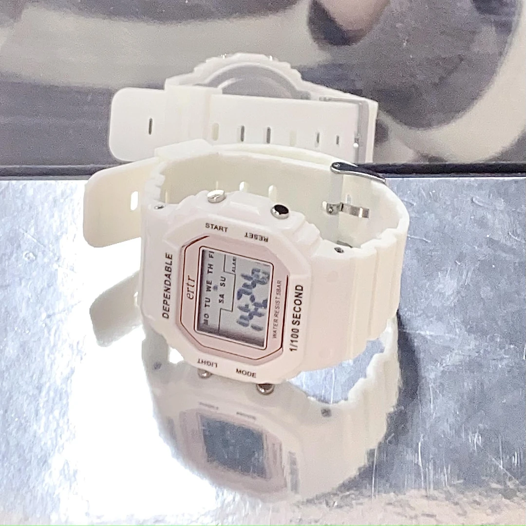 电子手表女款学生初中高颜值简约气质运动防水独角兽女生初高中生