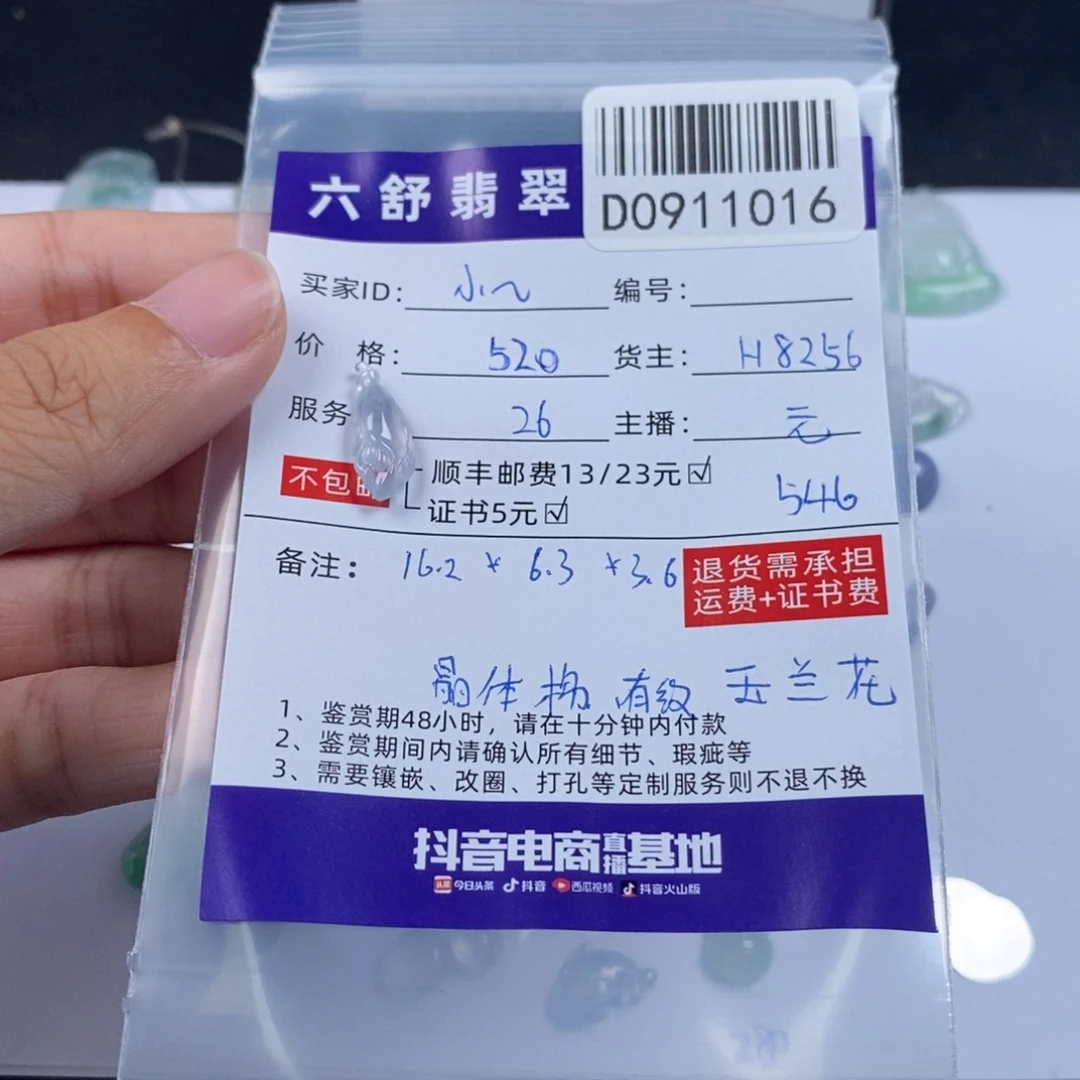 -***理未镶嵌挂件翡翠D0911016