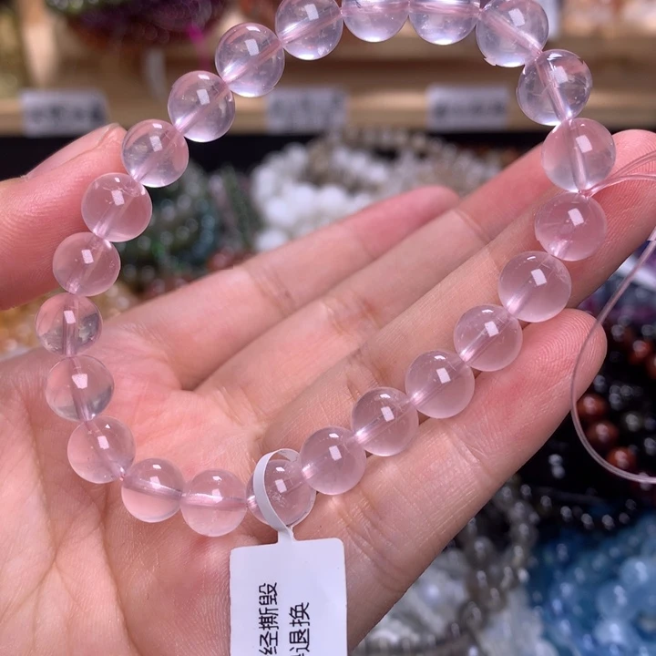 未镶嵌手串水晶8.1莫粉