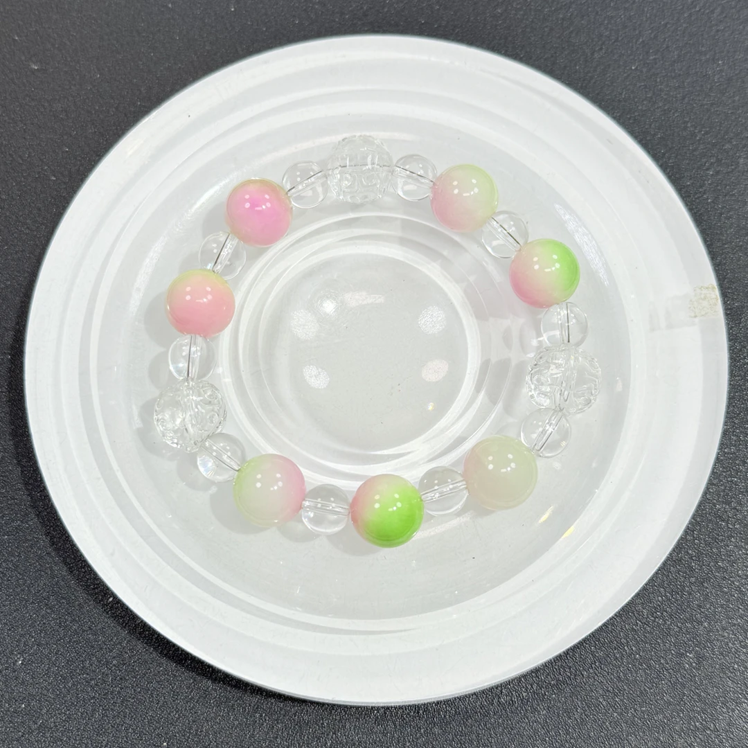 粉绿色12mm手串发一条C70