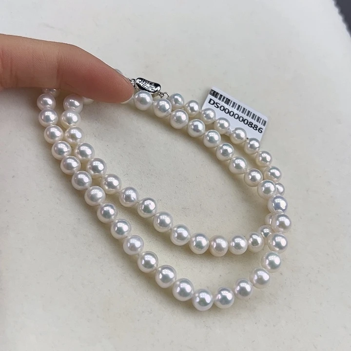 淡水珍珠银S925镶嵌颈饰➕6.7高品炫彩