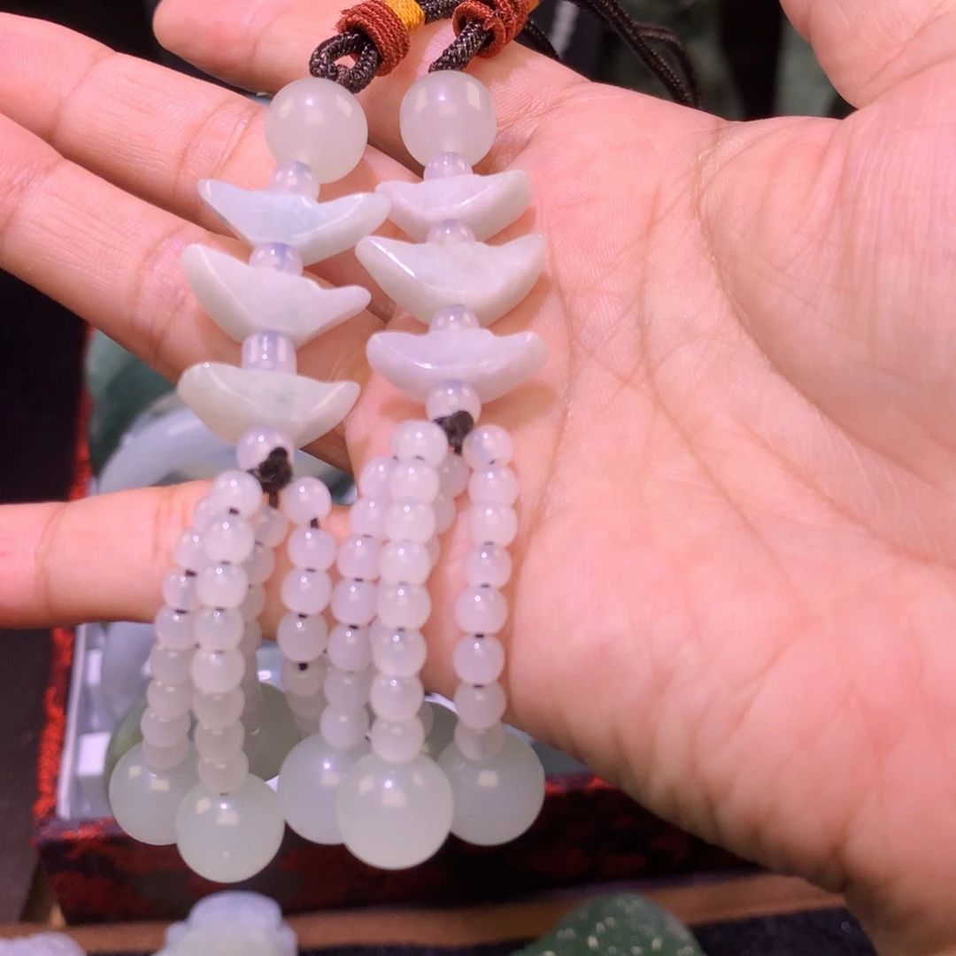 定制翡翠未镶嵌手机链随机发货