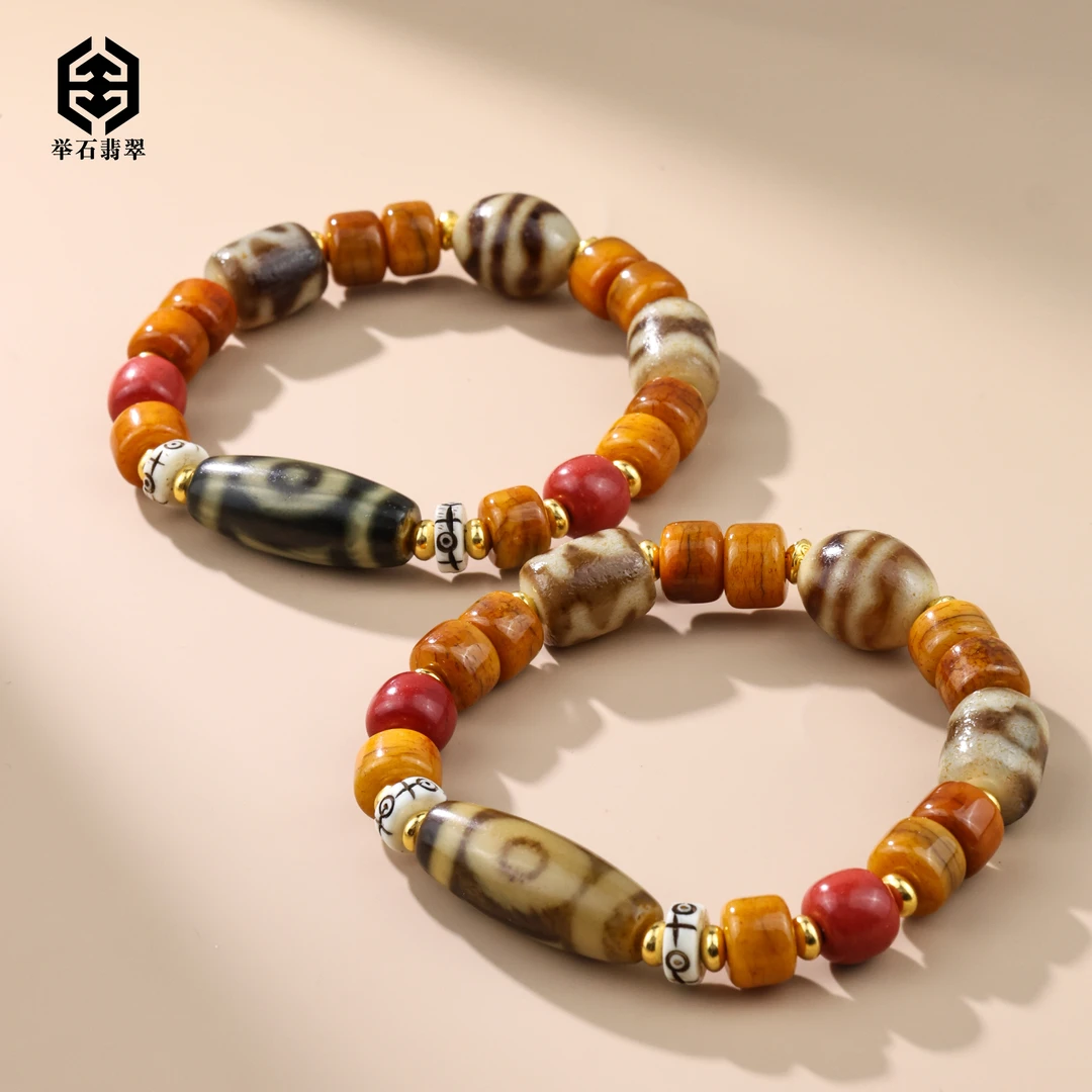 【举石臻品】TH0609-111-64天珠合金手串（一件/多样性/约10mm+）Y