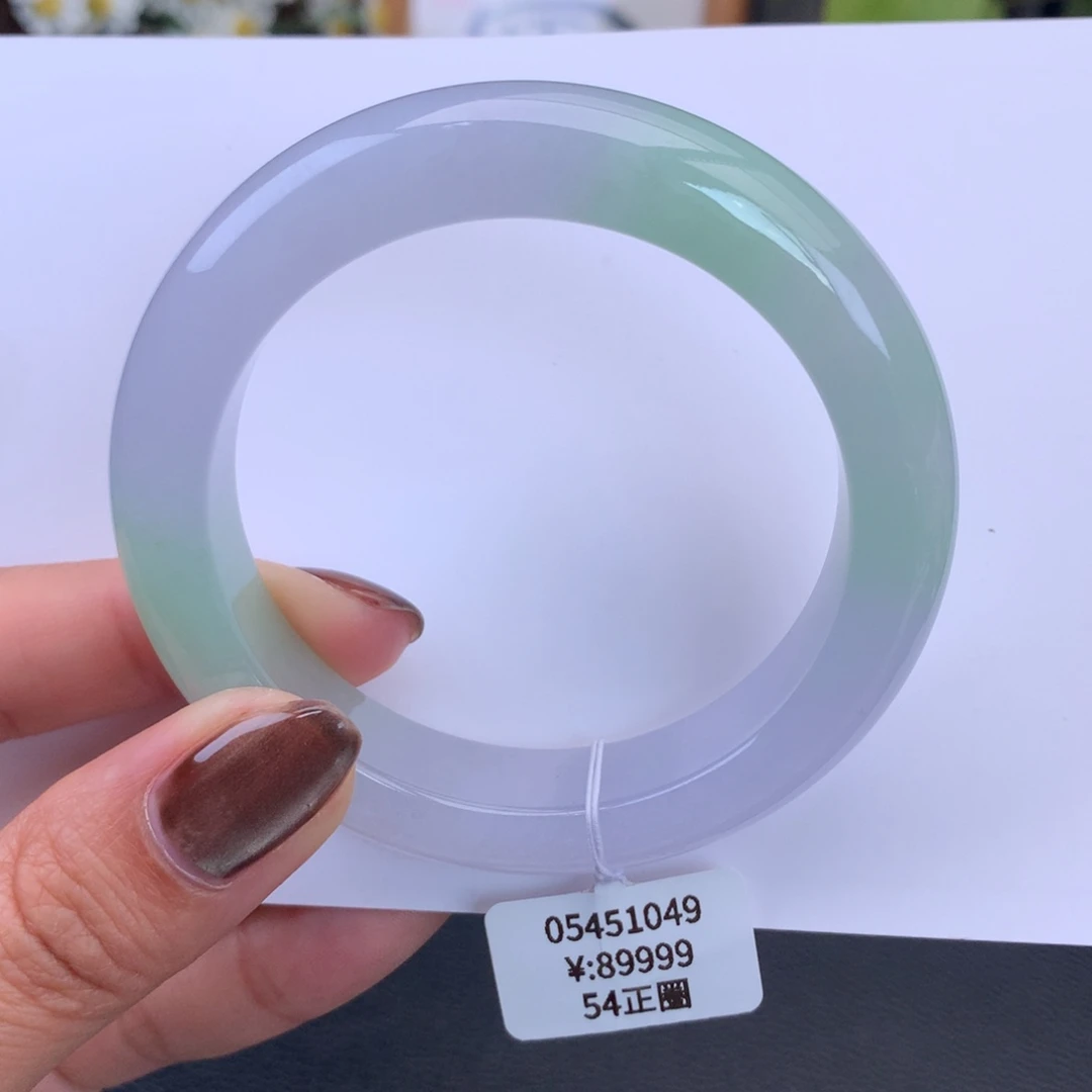 翡翠手镯未镶嵌冰幻彩手镯