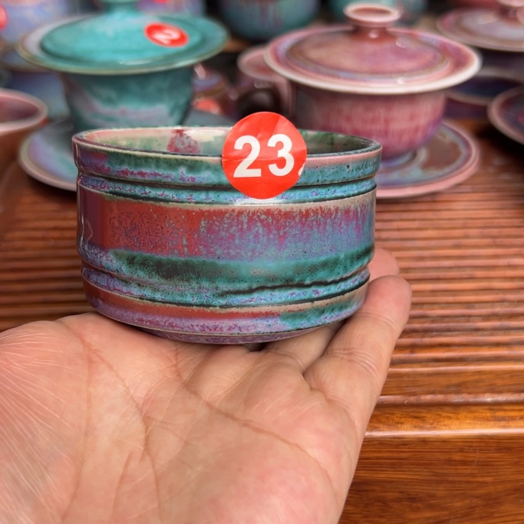 手工制作钧窑茶器