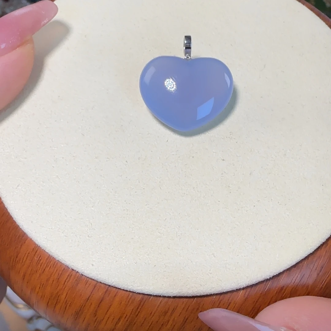 玛瑙/玉髓银S925镶嵌吊坠(不含链)