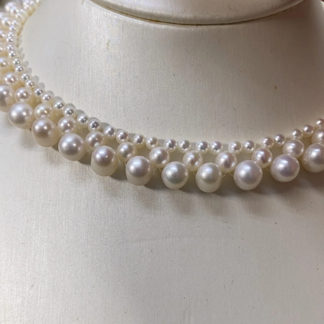 朝***暮合金项链淡水珍珠90半条