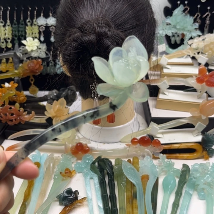 岫玉合金发簪发簪