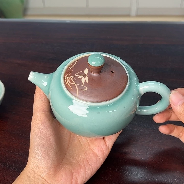 龙泉云间青瓷小米茶器