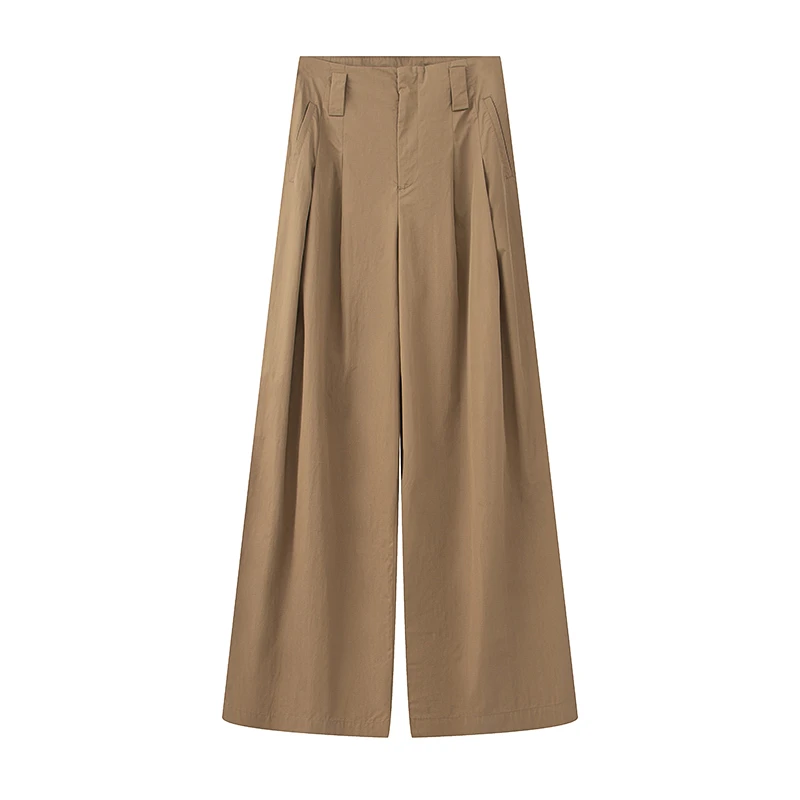 3036艾2025夏季清爽阔腿新款气质休闲垂感休闲裤女生韩系ins衣服