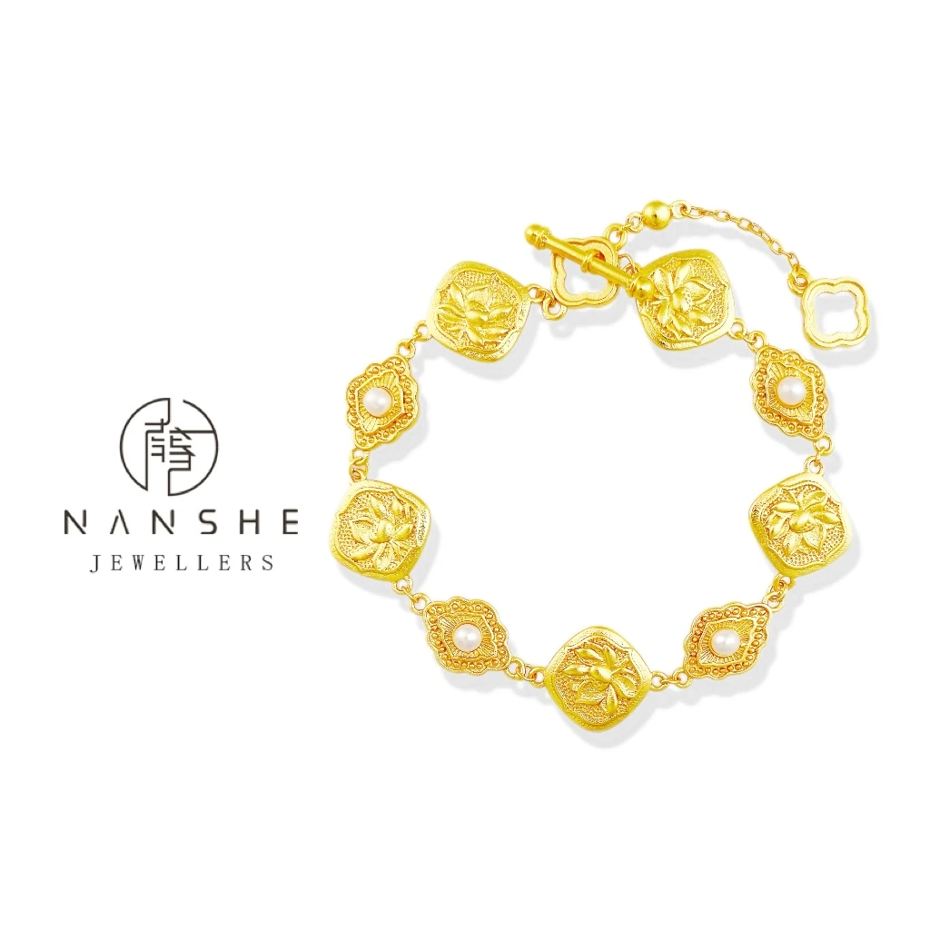 NANSHE/南奢 莲花新中式珠珠气质轻奢手链L849