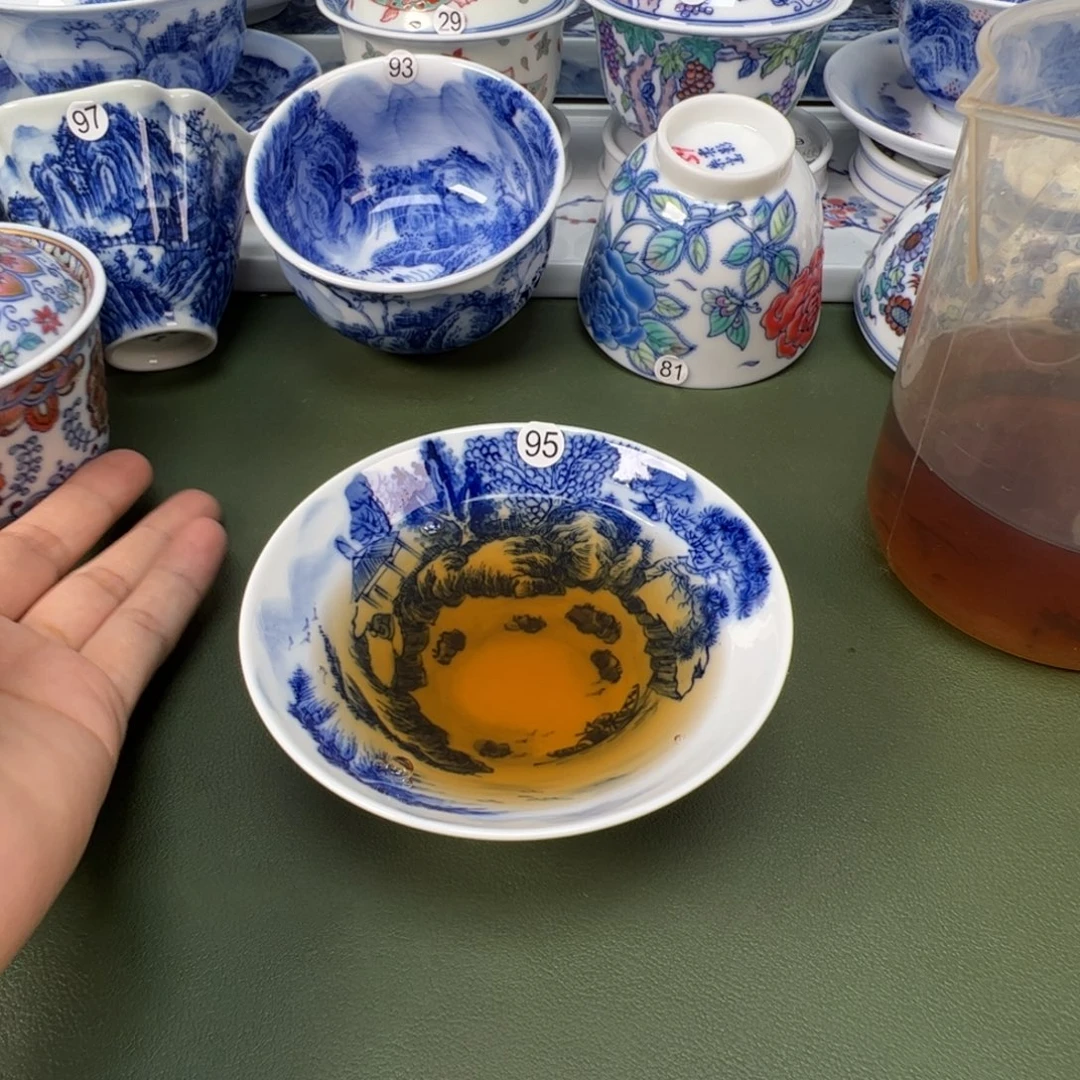 陶瓷景德镇纯手工纯手绘茶具木木95