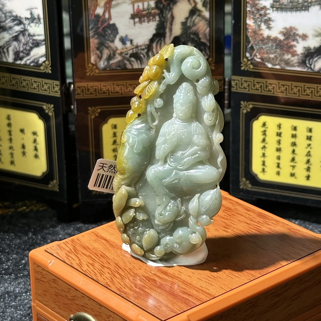 5660-天然翡翠-水月观音