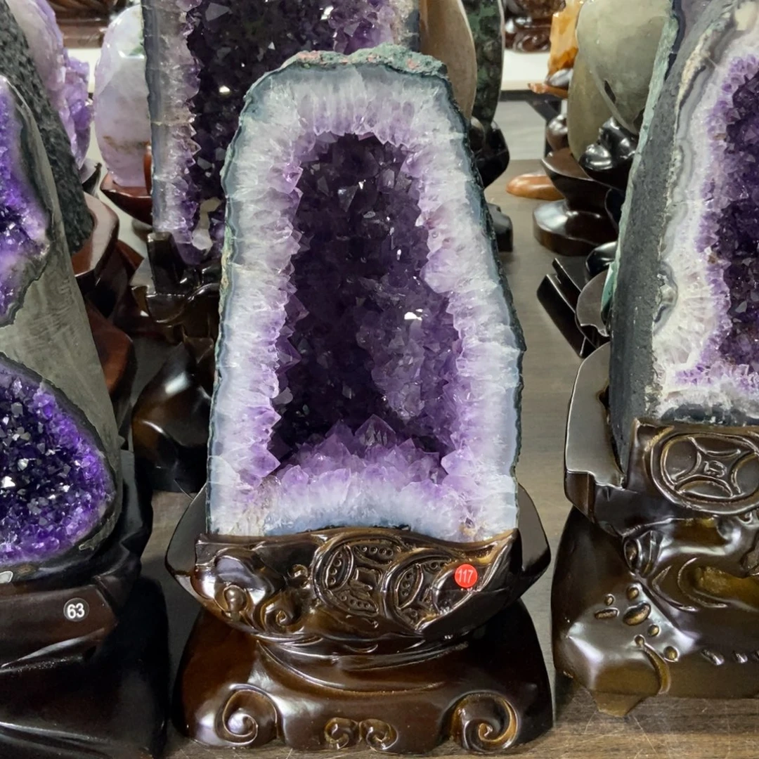 摆件紫晶未镶嵌水晶