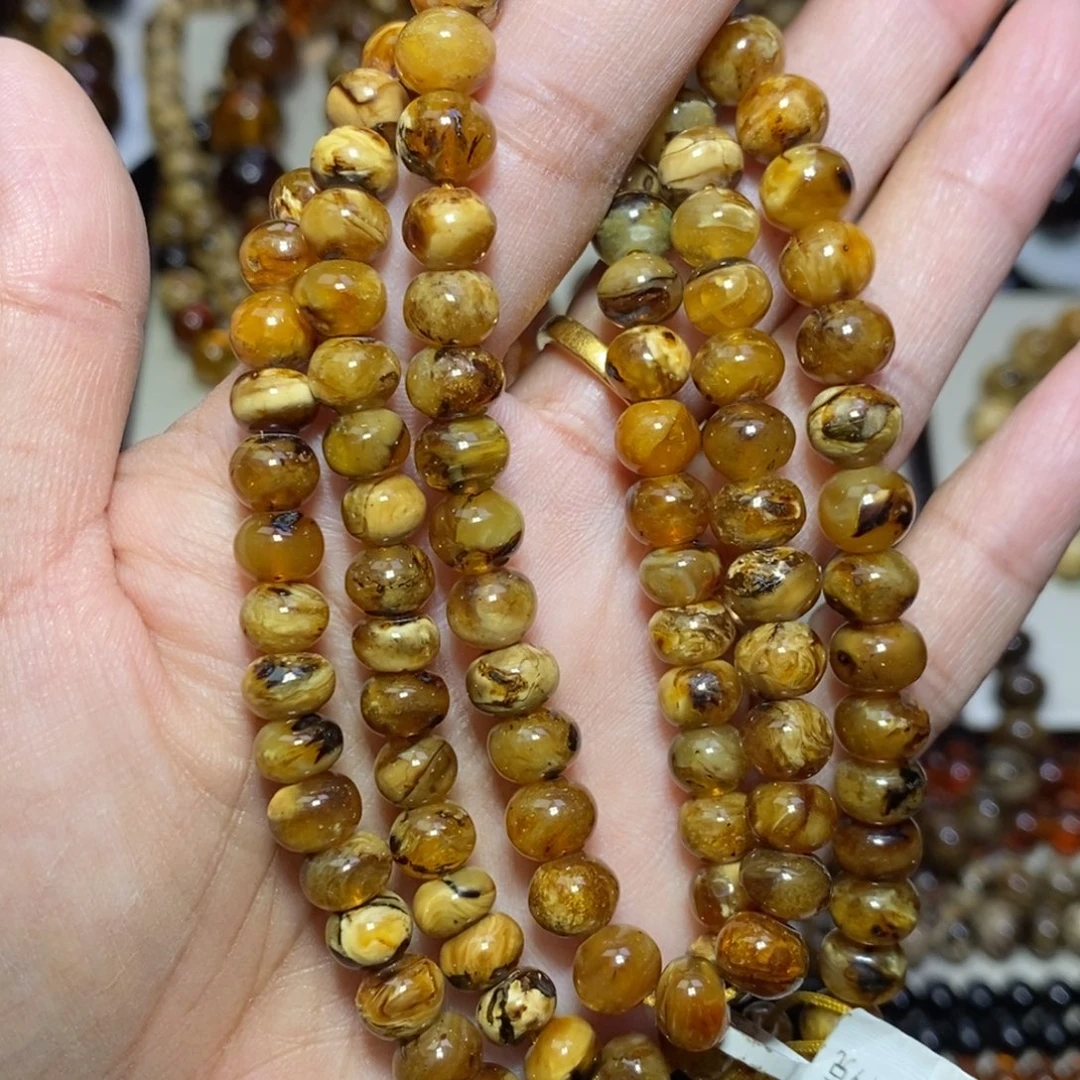 裸石琥珀未镶嵌蜜蜡7mm