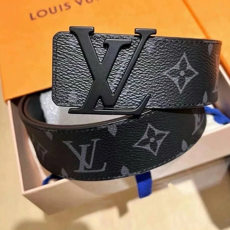 GIOIO黑武士V皮带真皮高档时尚百搭休闲男平滑扣商务轻奢潮流腰带